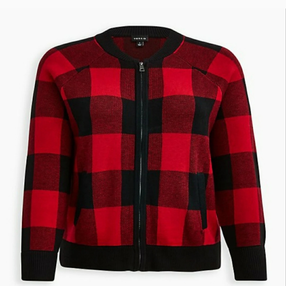 Torrid Red and Black Knit Sweater 5x